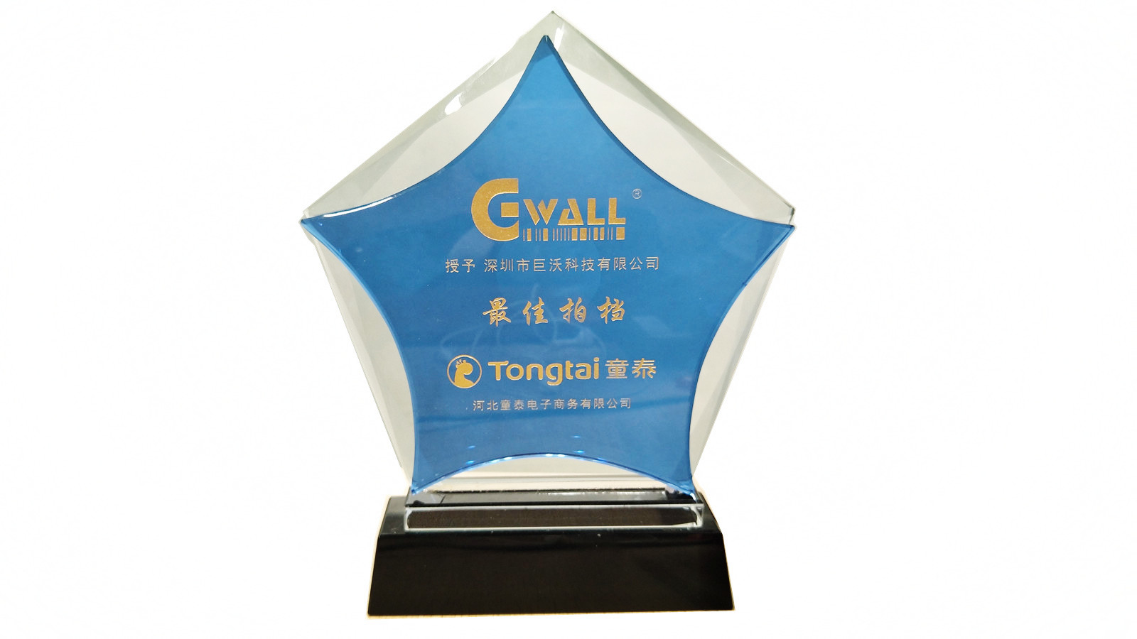 中国著名童装——童泰授予巨沃“最佳拍档”称号